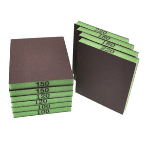 100*120mm Double-sided Green Square Sponge Abrasive
