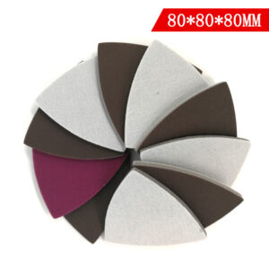 80x80x80mm red sandpaper with back velvet triangular sponge