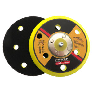 5 inch 6 hole pneumatic hook and loop sanding disc with M8 thread