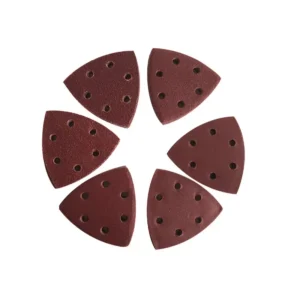 6-hole self-adhesive sanding triangular red sandpaper