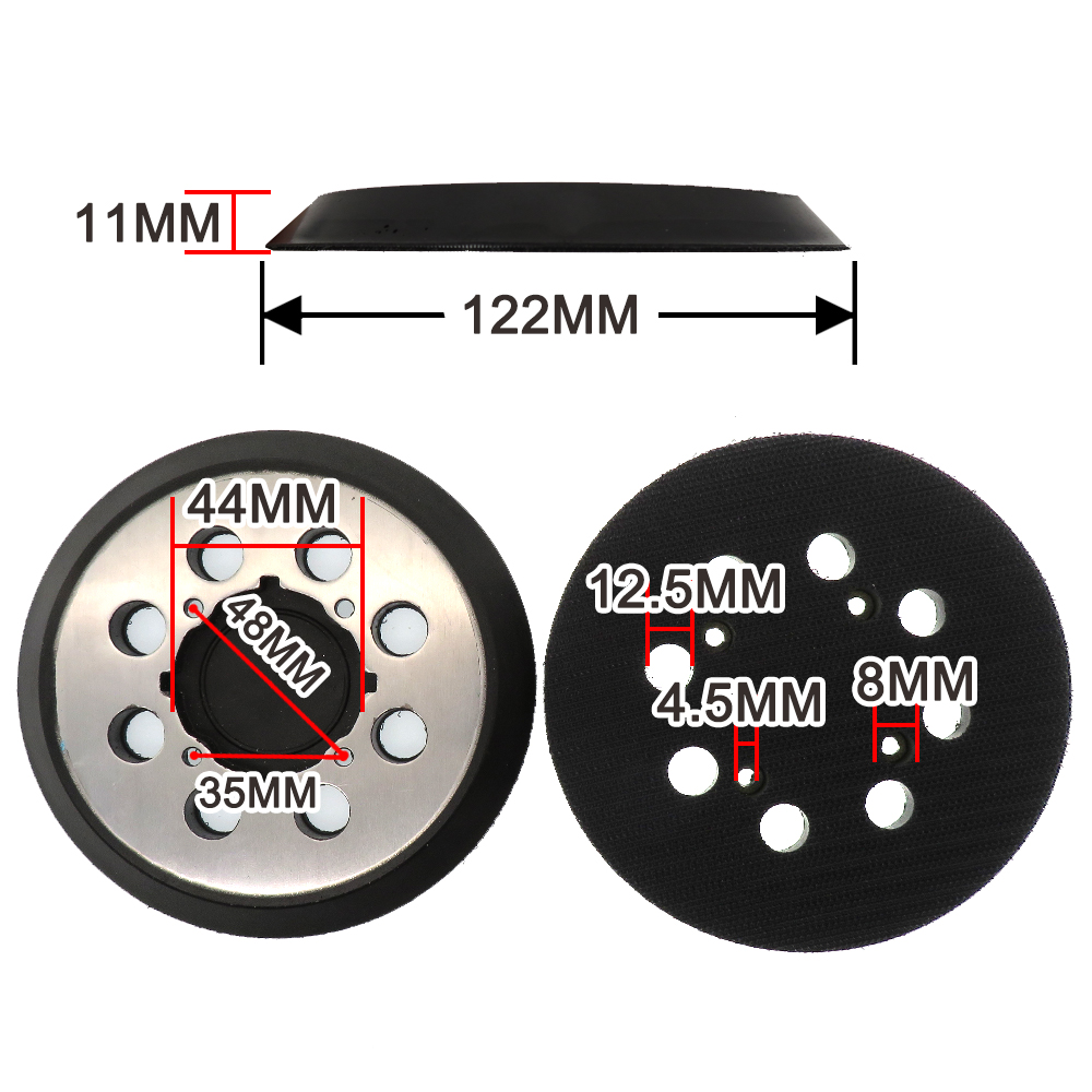 5 inches, 8 holes and 4 eyes for metal polishing disc - Image 2