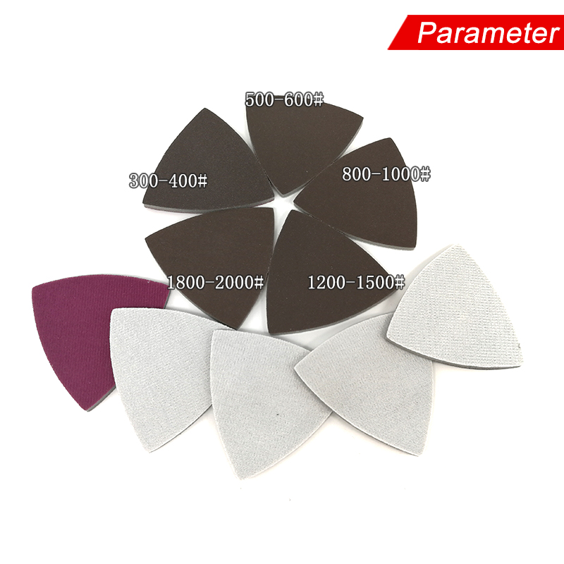 80x80x80mm red sandpaper with back velvet triangular sponge - Image 3