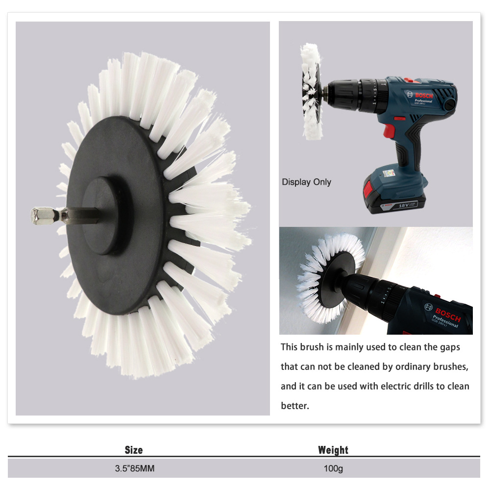 3.5-inch electric cleaning brush (car wash, kitchen, floors) - Image 3