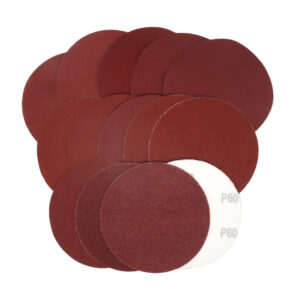 5-inch round disc with backing velvet, self-adhesive, polished red sandpaper